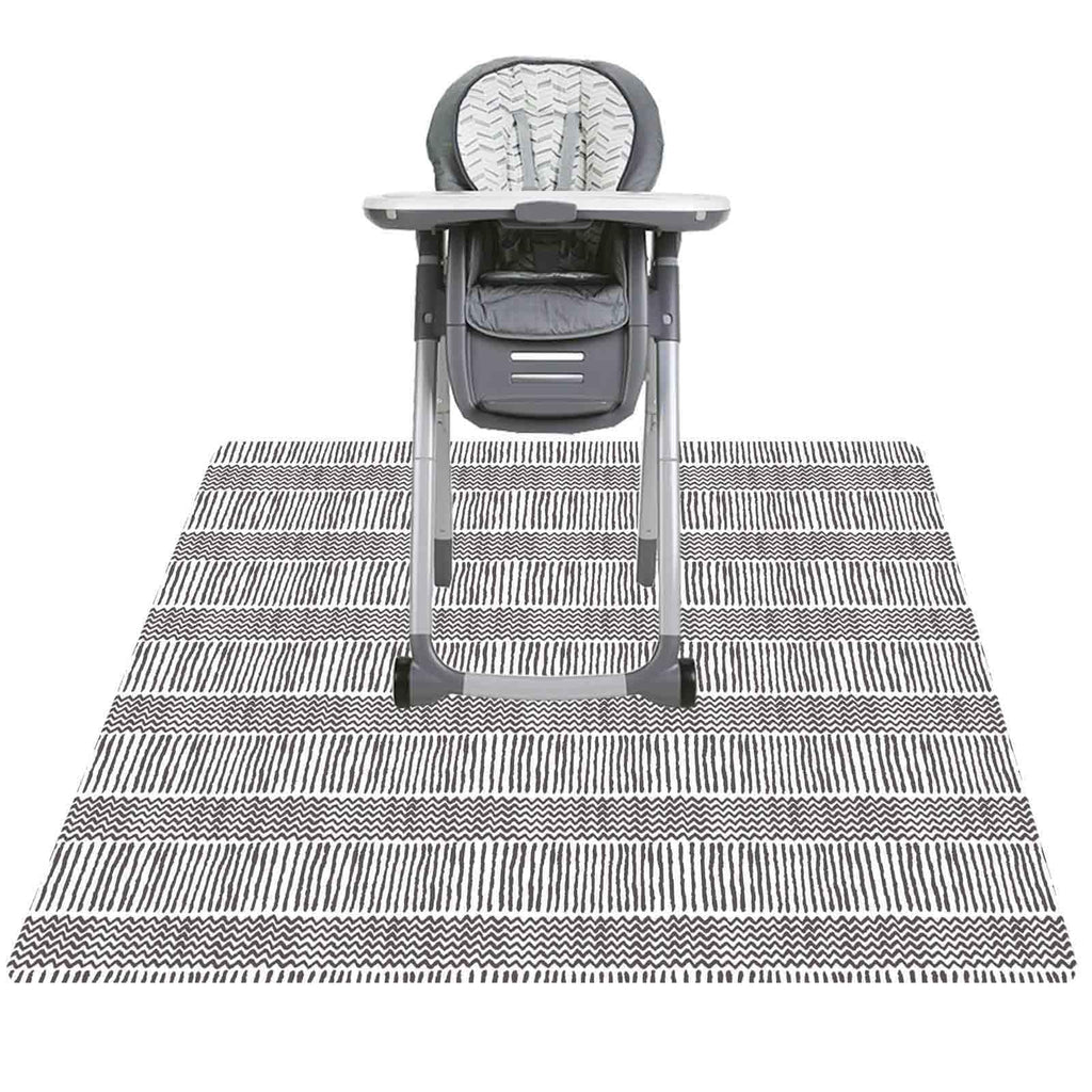 Splat Mat for Under High Chair/Arts/Crafts Triluby 51" Waterproof Non Slip Food Splash Mat for Eating Mess Washable Weaning Mat Reusable Spill Floor Protector (Stripe)