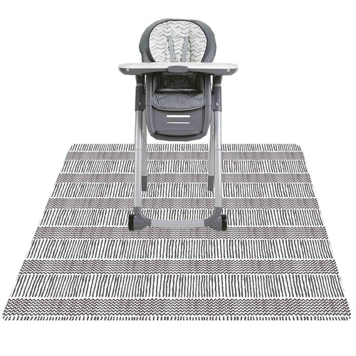 Splat Mat for Under High Chair/Arts/Crafts Triluby 51" Waterproof Non Slip Food Splash Mat for Eating Mess Washable Weaning Mat Reusable Spill Floor Protector (Stripe)