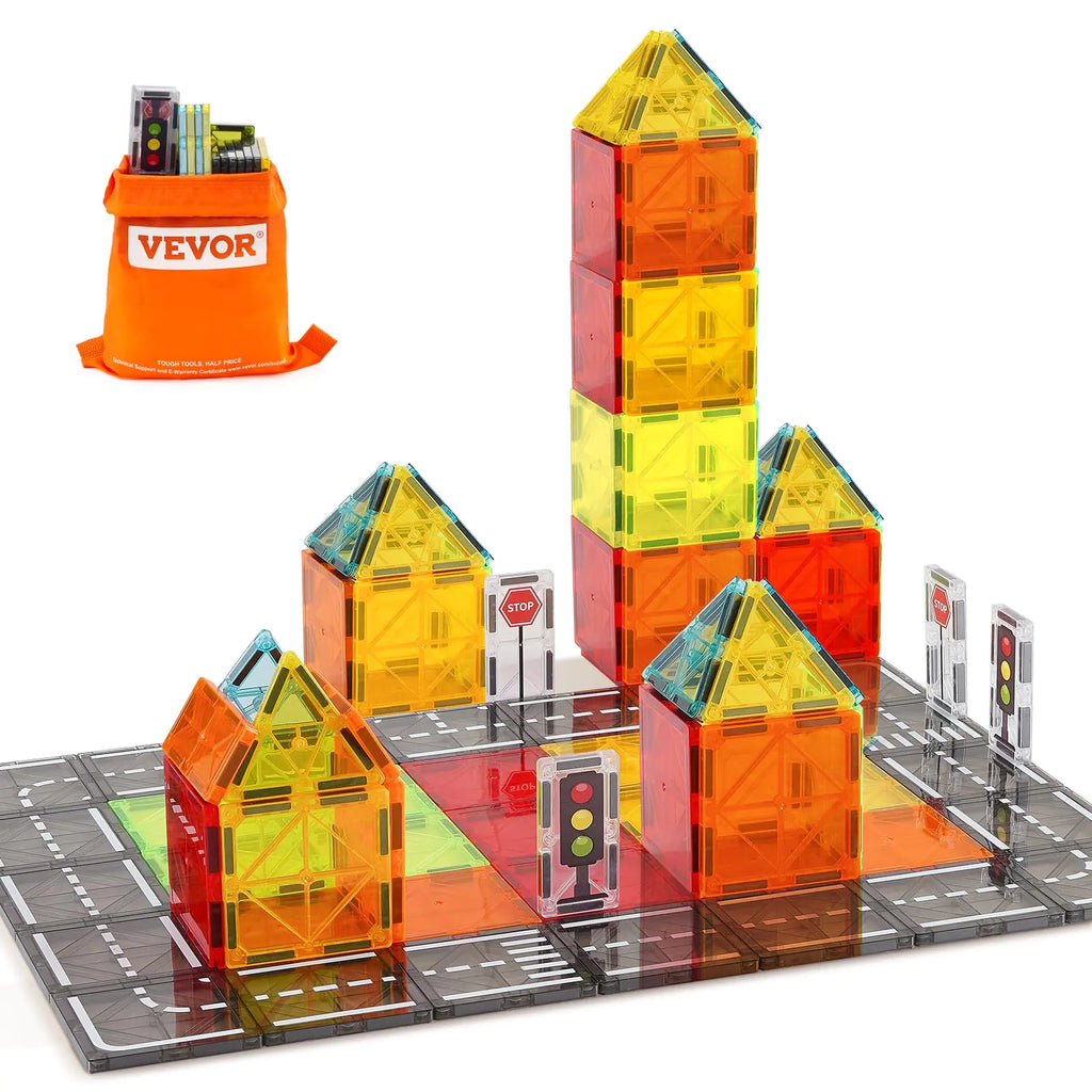 Sensy Build & Drive™ Magnetic Road Tile Set (56 PCS)